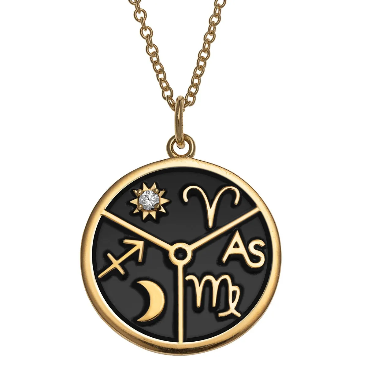 14K Gold Plated 3 Zodiac Sign Disc Pendant sold by Limoges Jewelry product image thumbnail 2