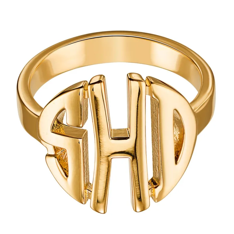 Ladies Yellow Celebrium Tailored Monogram Ring sold by Limoges Jewelry
