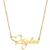 Fancy Script Name with Heart Necklace sold by Limoges Jewelry