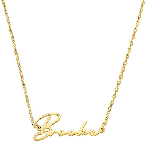 Sterling Silver Script Name Plaque with Free CZ Earrings sold by Limoges Jewelry product image thumbnail 5