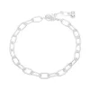 Silver Plated Oval Link with Extender Bracelet - 7+1" sold by Limoges Jewelry
