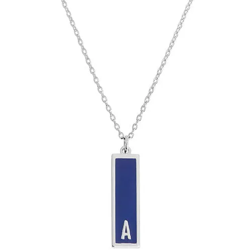 Vertical Bar Enamel Initial Necklace sold by Limoges Jewelry product image thumbnail 2