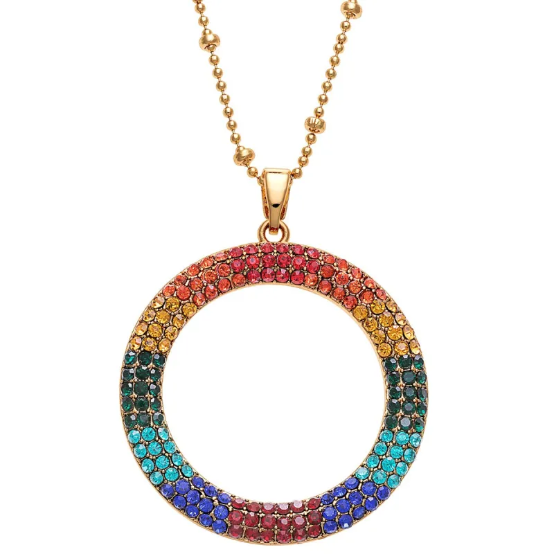 14K Gold Plated Rainbow Ring Necklace sold by Limoges Jewelry