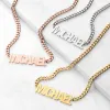 Bold Urban Nameplate Necklace - Your choice Silver, 14K Gold or 14K Rose Gold Plated sold by Limoges Jewelry