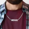 Bold Urban Nameplate Necklace - Your choice Silver, 14K Gold or 14K Rose Gold Plated sold by Limoges Jewelry