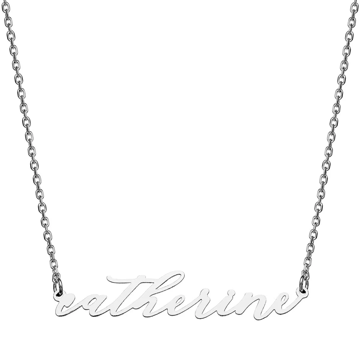Stainless Steel Handwritten Lowercase Script Name Necklace sold by Limoges Jewelry product image thumbnail 2