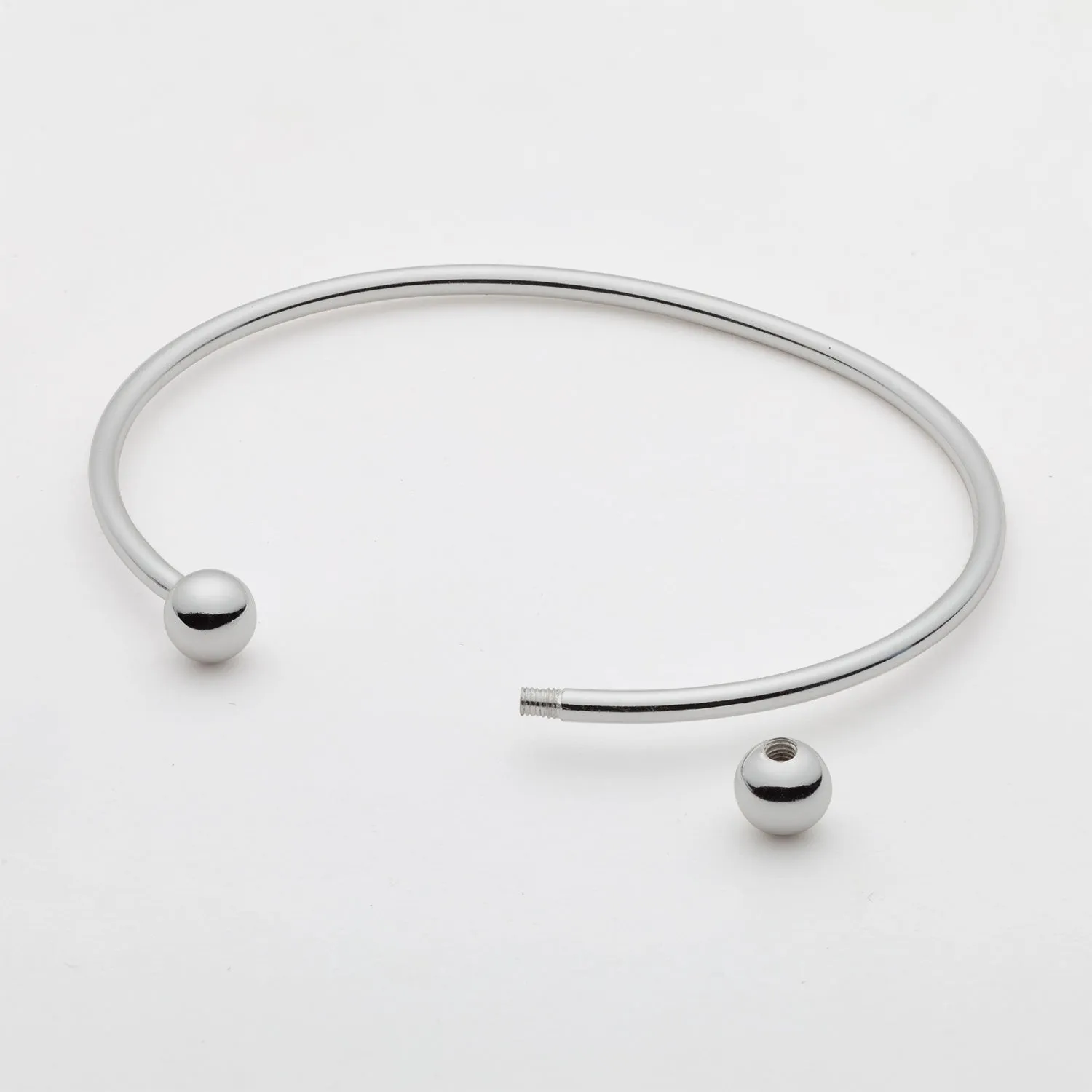 Silver Plated Engraved Heart Charm with Plus Size Removeable Bead Cuff Bracelet sold by Limoges Jewelry product image thumbnail 2