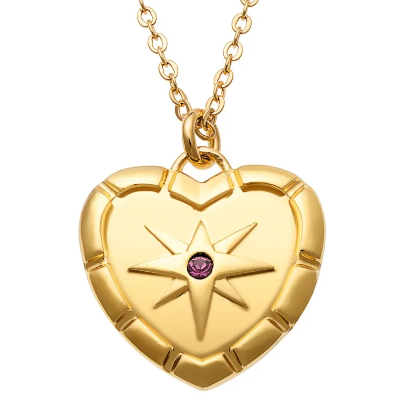 14K Gold Plated Guiding Compass Birthstone Pendant sold by Limoges Jewelry