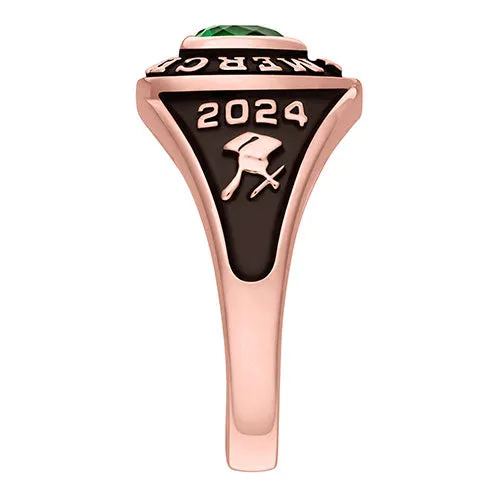 Ladies' Rose Yellow Celebrium Traditional Heart Birthstone Class Ring sold by Limoges Jewelry product image thumbnail 3