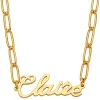 Handwritten Name Paperclip Chain Necklace sold by Limoges Jewelry