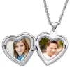 Custom Engraved Heart Locket Necklace sold by Limoges Jewelry