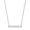 10K White Gold Mini Bar Name with Infinity Necklace sold by Limoges Jewelry