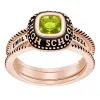 Ladies' 14k Rose Gold Plated Freestyle Class Ring with Jacket sold by Limoges Jewelry