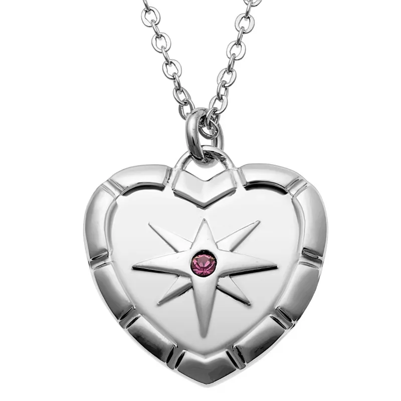 Silver Plated Guiding Compass Birthstone Pendant sold by Limoges Jewelry