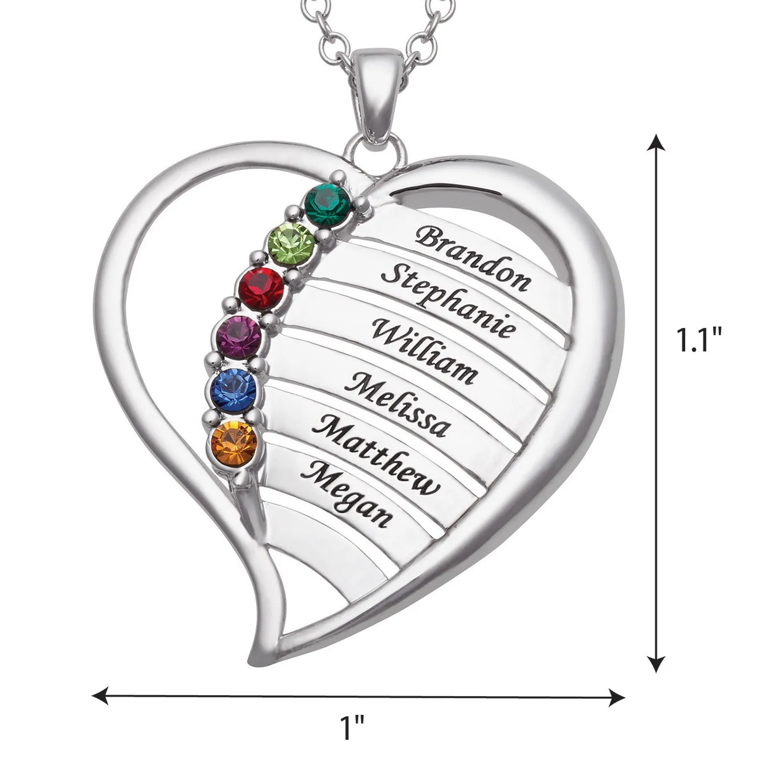 Personalized Heart Necklace sold by Limoges Jewelry product image thumbnail 3