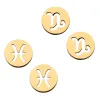 14K Gold Plated Zodiac Sign Disc Stud Earring Set of 2 sold by Limoges Jewelry