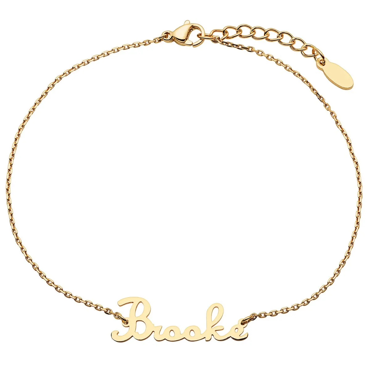 Stainless Steel Fancy Script Name Anklet sold by Limoges Jewelry product image thumbnail 4