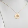 14K Gold over Sterling Family Name and Heart Family Tree Necklace sold by Limoges Jewelry