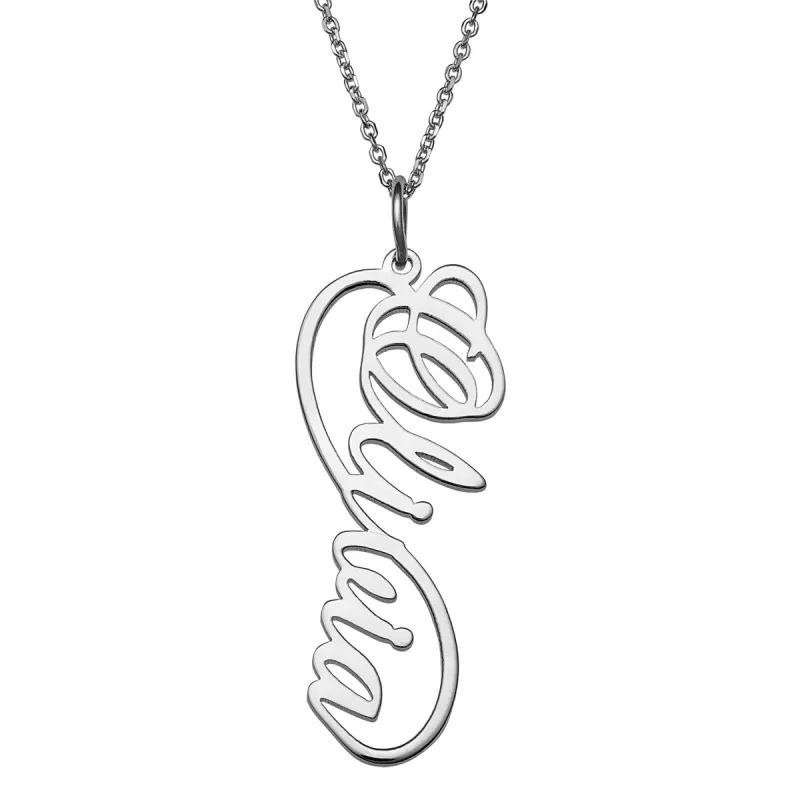 Sterling Silver Script Name Infinity Necklace sold by Limoges Jewelry