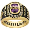 Ladies Yellow CELEBRIUM CZ Encrusted Personalized Year Class Ring sold by Limoges Jewelry