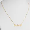 10K Yellow Gold Fancy Script Name Necklace sold by Limoges Jewelry