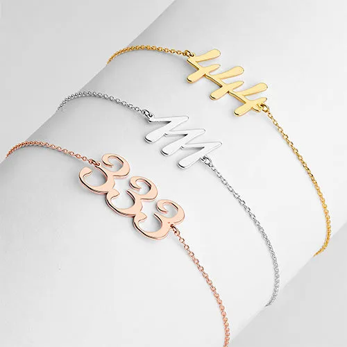 Script Angel Number Bracelet sold by Limoges Jewelry
