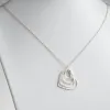 Sterling Silver Script Name with Heart Necklace - 4 Names sold by Limoges Jewelry