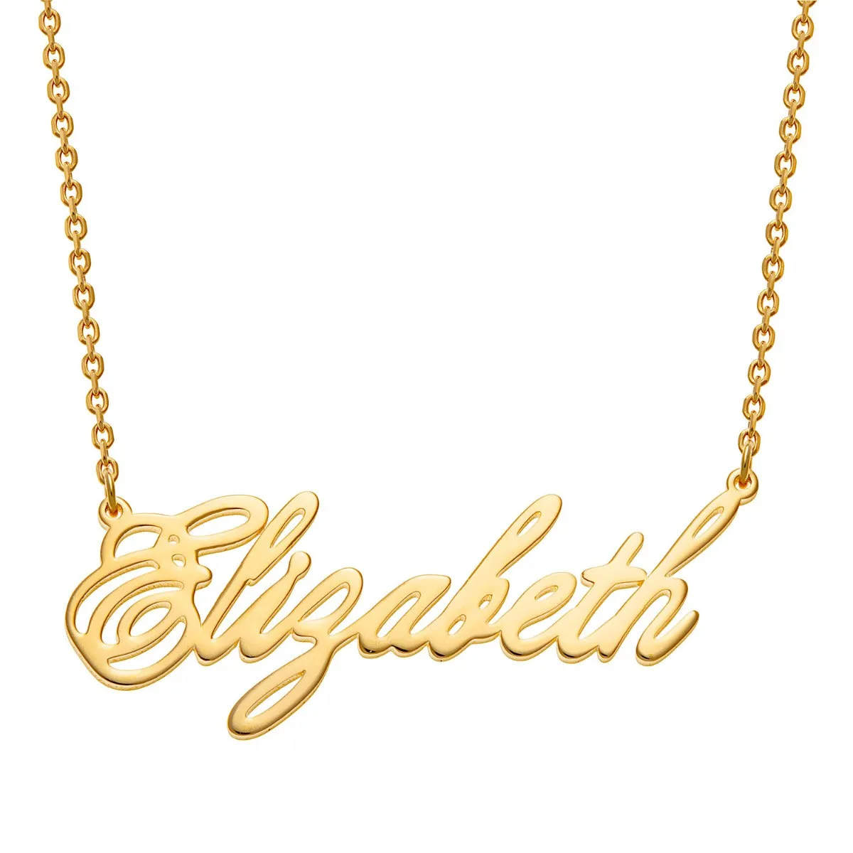 14K Gold over Sterling Script Name Necklace sold by Limoges Jewelry product image thumbnail 2