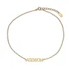 14K Gold over Sterling Uppercase Name Anklet sold by Limoges Jewelry