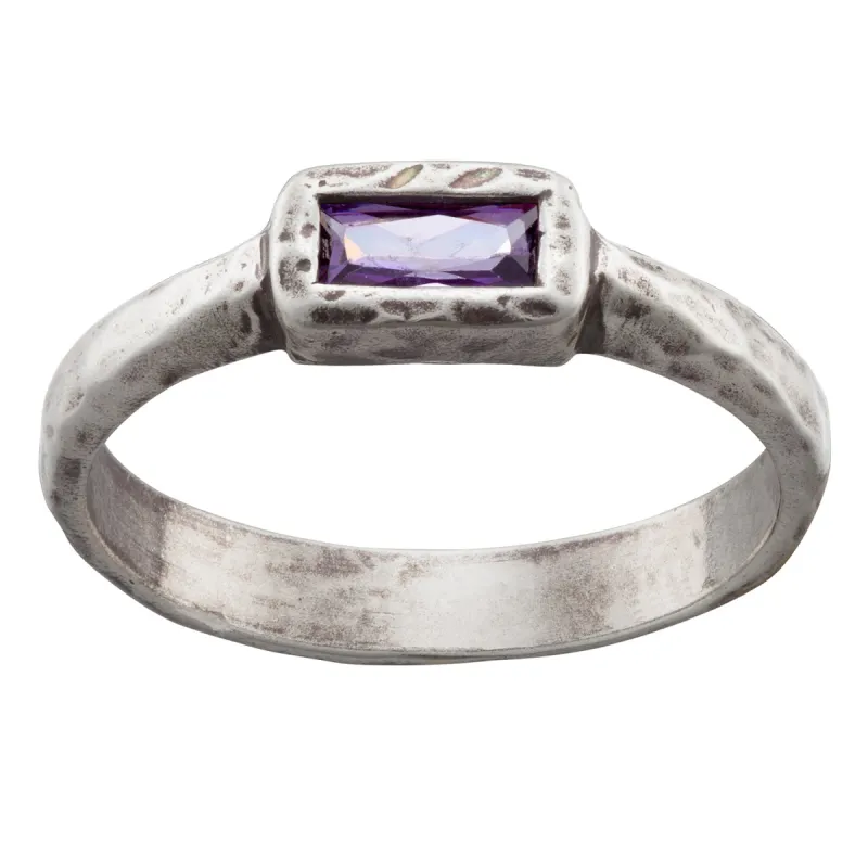 Sandra Magsamen Sterling Silver Baguette Stackable Ring sold by Limoges Jewelry