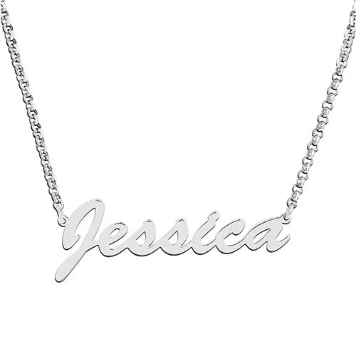 Sterling Silver Hollywood Script Name Pendant sold by Limoges Jewelry product image thumbnail 2