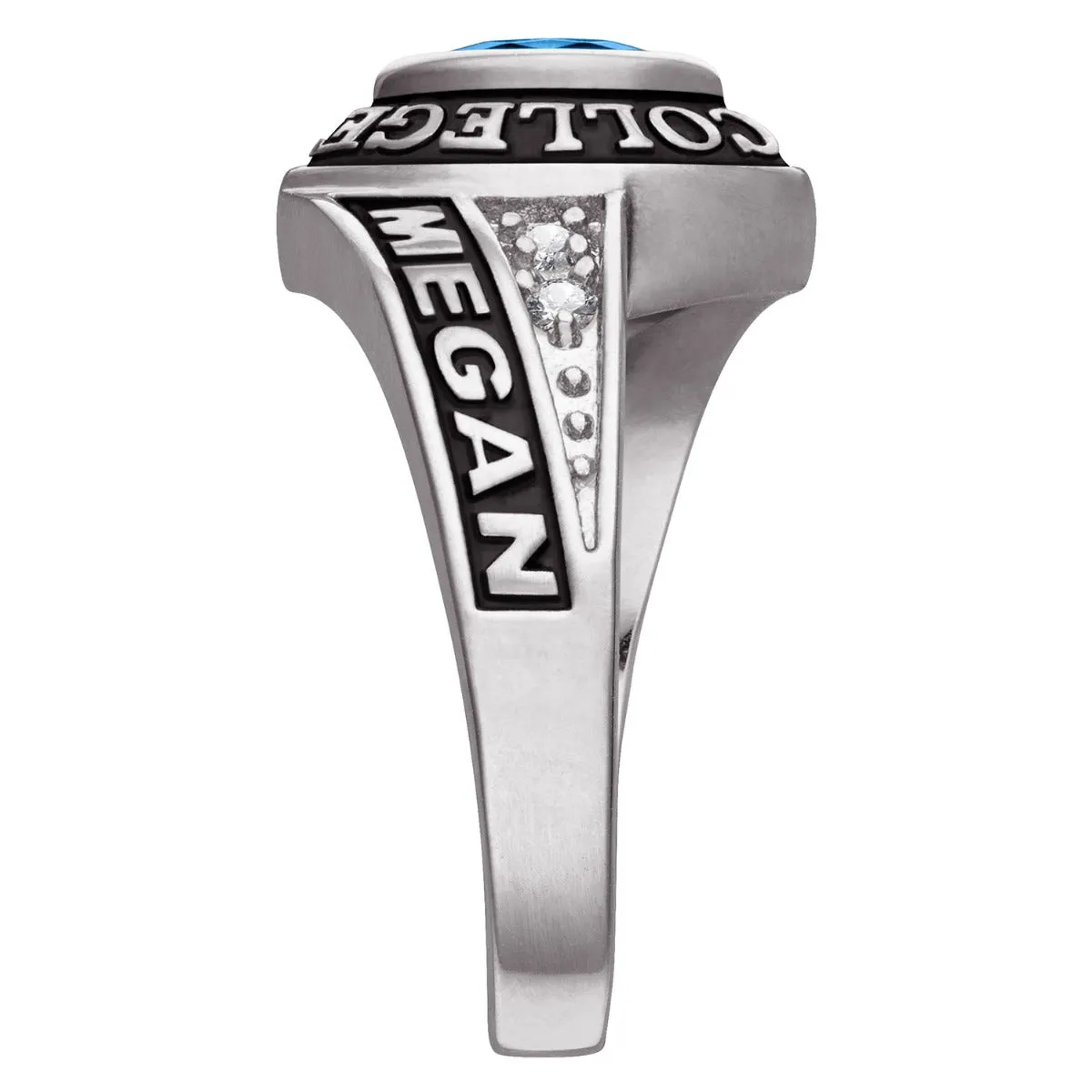 Ladies CELEBRIUM Marquise Birthstone and CZ Class Ring sold by Limoges Jewelry product image thumbnail 4