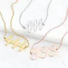Script Angel Number Necklace sold by Limoges Jewelry