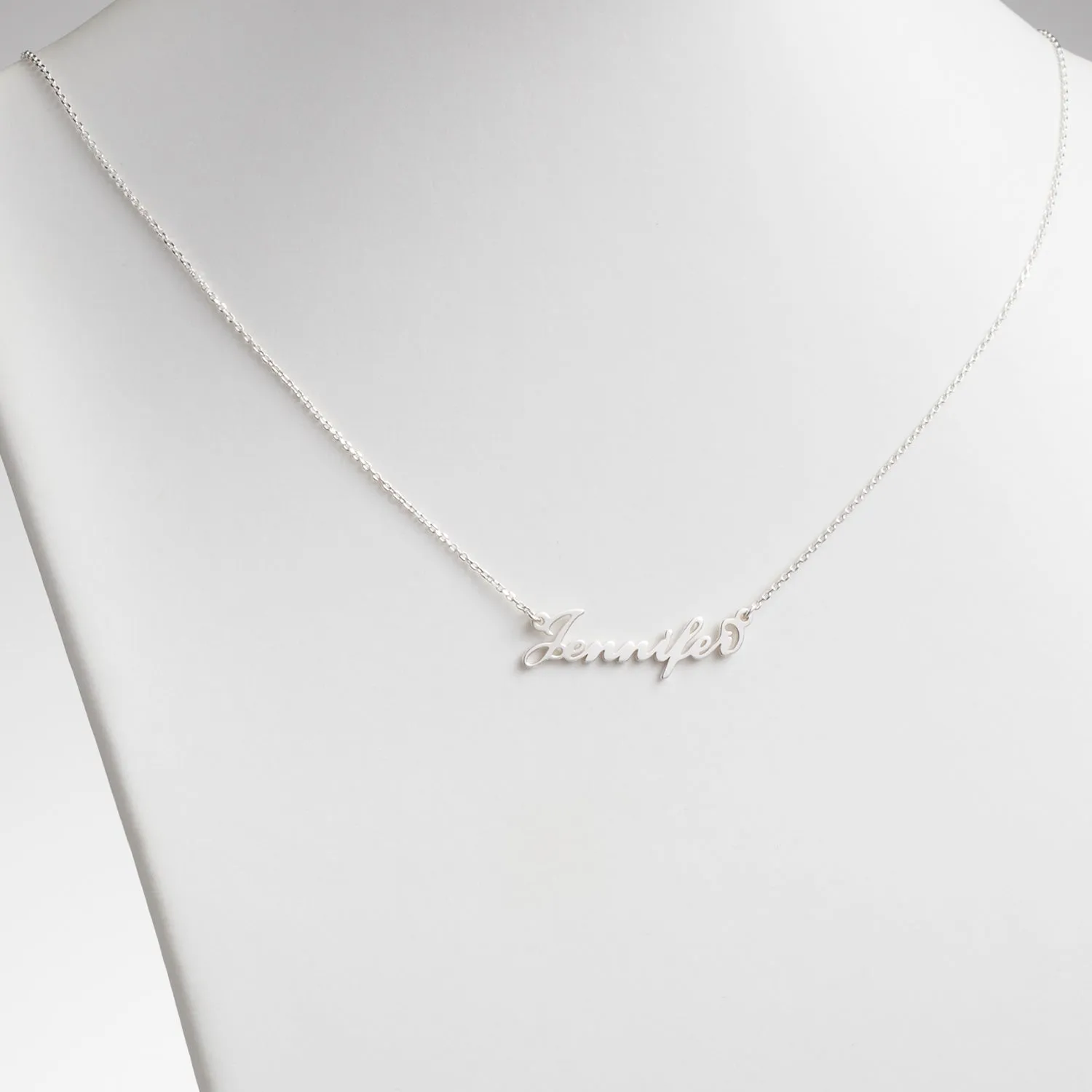 Sterling Silver Petite Script Name Necklace sold by Limoges Jewelry product image thumbnail 2
