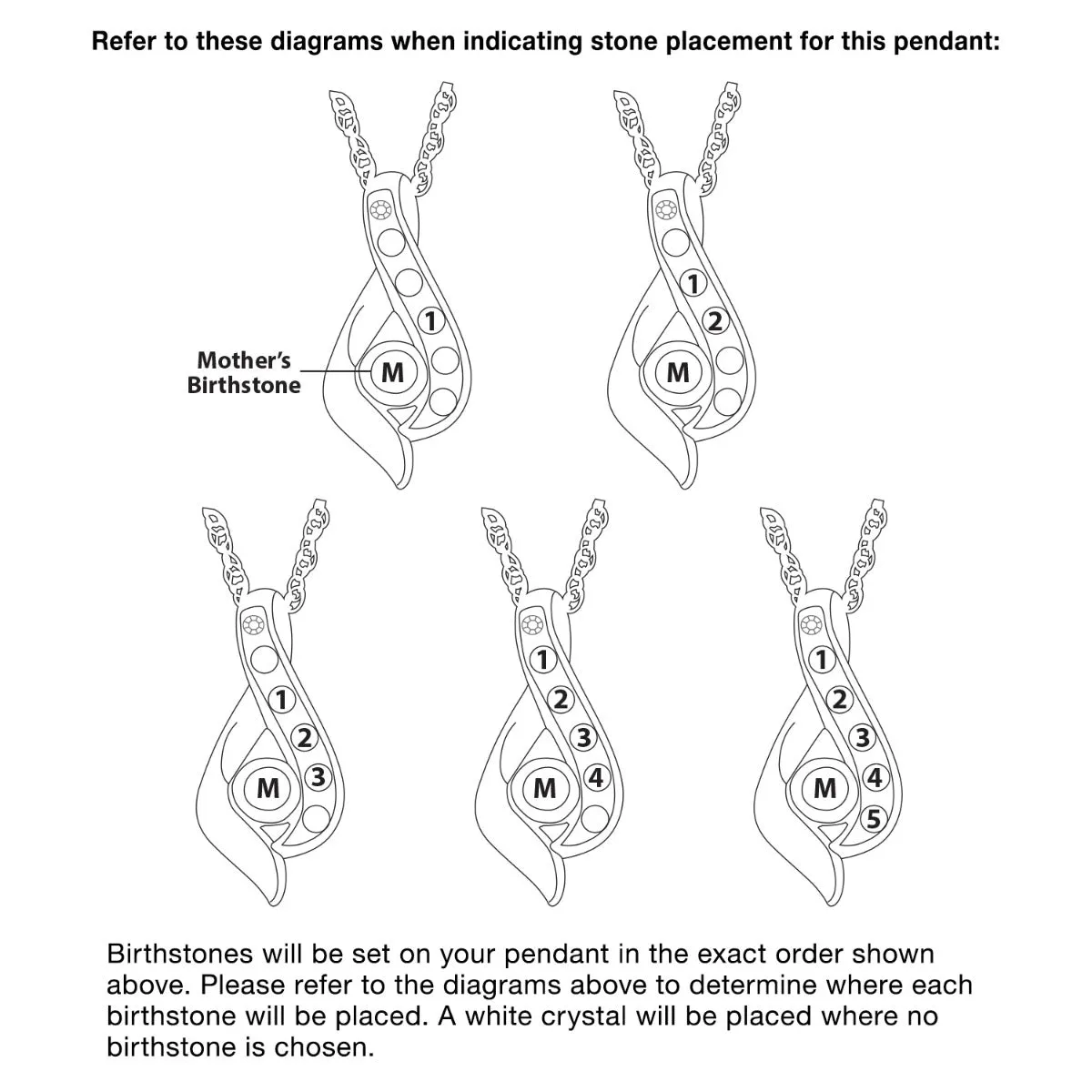 SterlingPLUS Platinum over Sterling Mother's Birthstone Teardrop & Diamond Necklace sold by Limoges Jewelry product image thumbnail 3