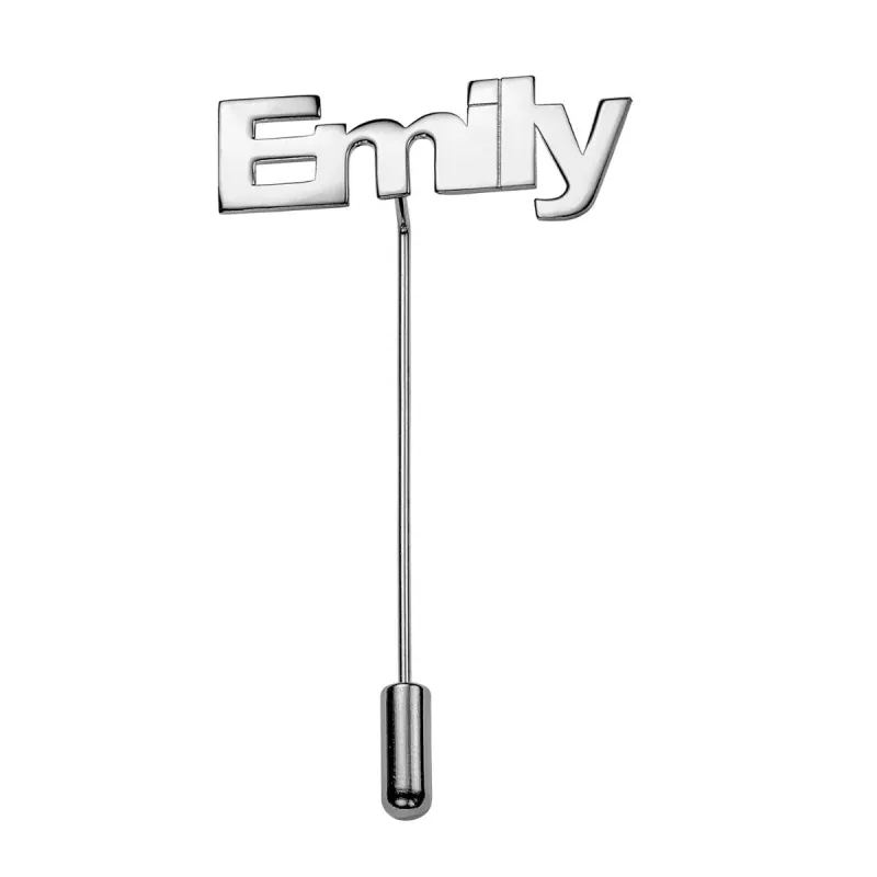 Silver Plated Name Pin sold by Limoges Jewelry