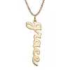 Sterling Silver Vertical Lowercase Script Name with Free Hoop Earrings sold by Limoges Jewelry