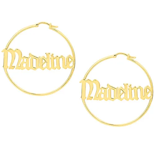 Old English Name Hoop - Medium sold by Limoges Jewelry product image thumbnail 3