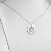 Sterling Silver Family Name and Heart Family Tree Necklace sold by Limoges Jewelry