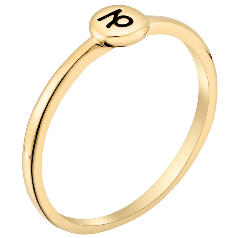14K Gold Plated Zodiac Stack Ring sold by Limoges Jewelry
