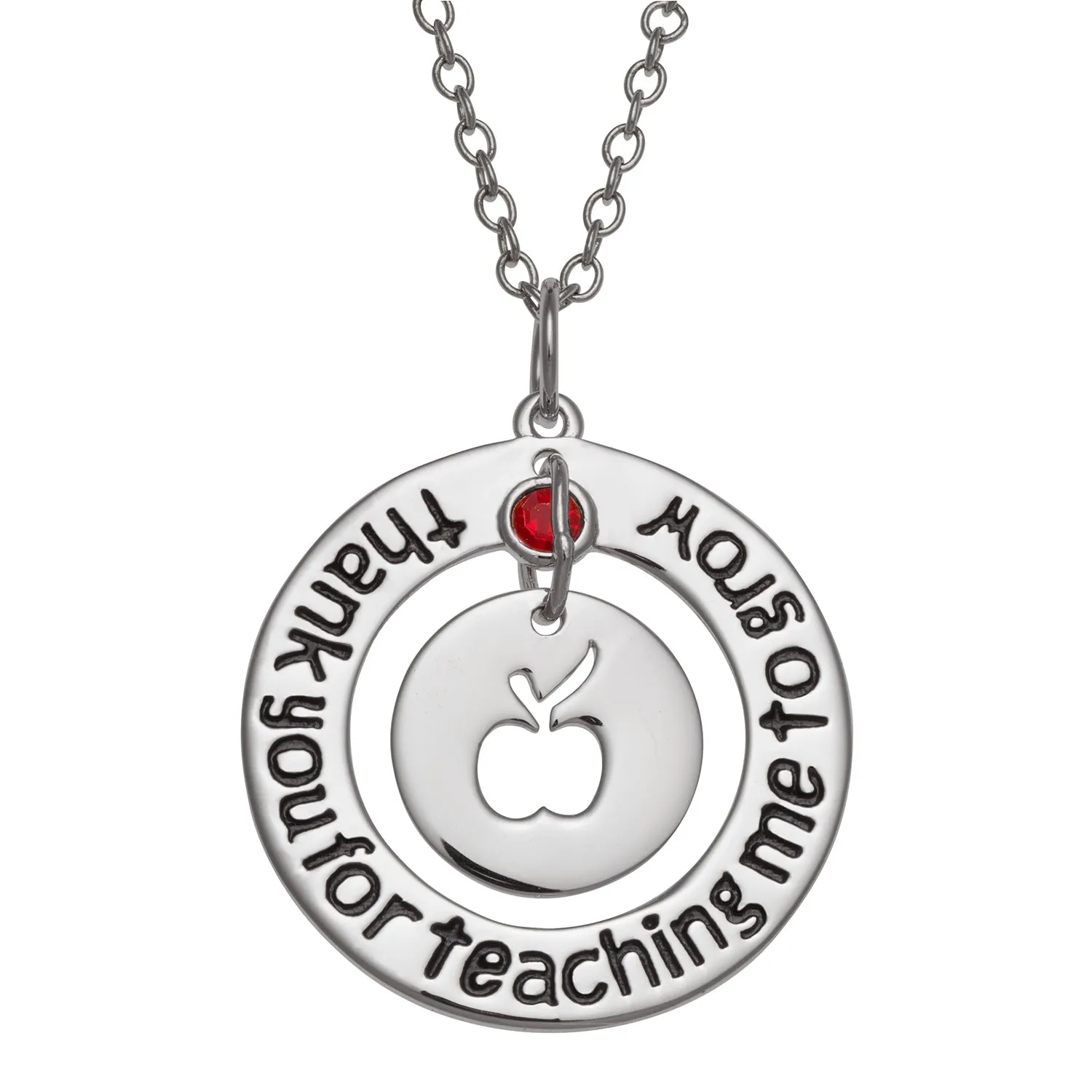 Thank You Apple Disc Pendant sold by Limoges Jewelry