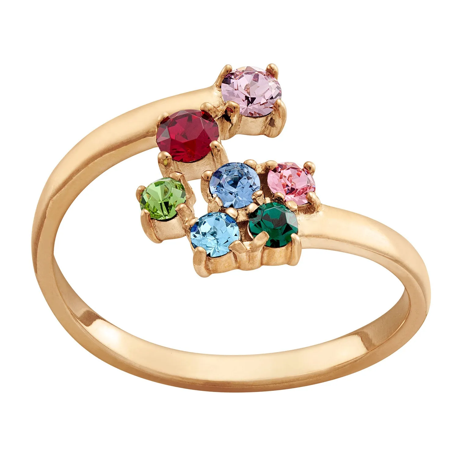 14K Gold over Sterling Family Birthstone Ring sold by Limoges Jewelry