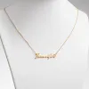 14K Gold over Sterling  Script Name Necklace sold by Limoges Jewelry