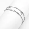 Stainless Steel Double Chain Star Charm and Name Anklet sold by Limoges Jewelry