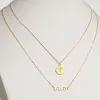14K Gold Plated Double Layered Name and Occupation Necklace sold by Limoges Jewelry
