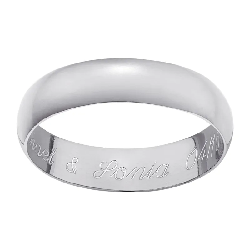 Sterling Silver Engraved Message Ring made by Limoges Jewelry