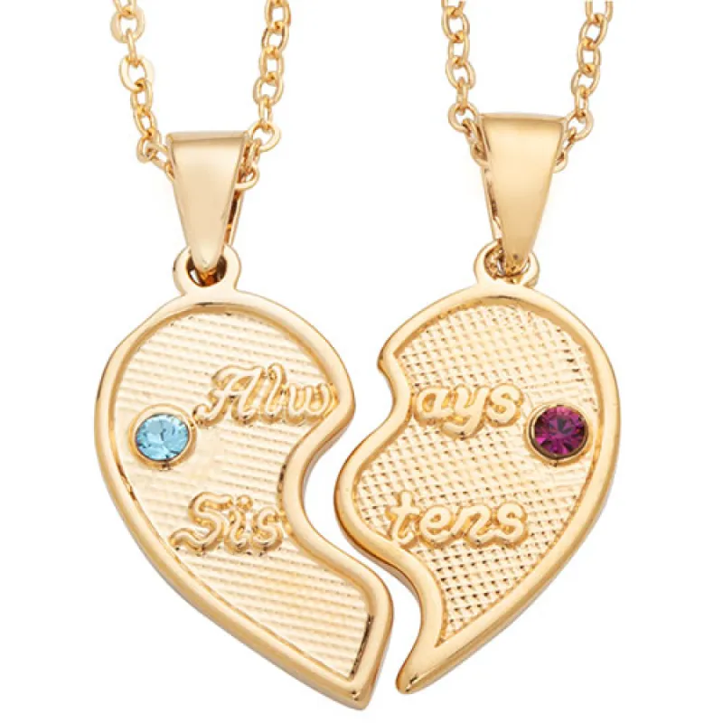 Sisters Share-able Birthstone Necklace sold by Limoges Jewelry