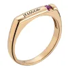 14K Gold over Sterling Personalized Rectangle Ring sold by Limoges Jewelry