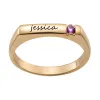 14K Gold over Sterling Personalized Rectangle Ring sold by Limoges Jewelry