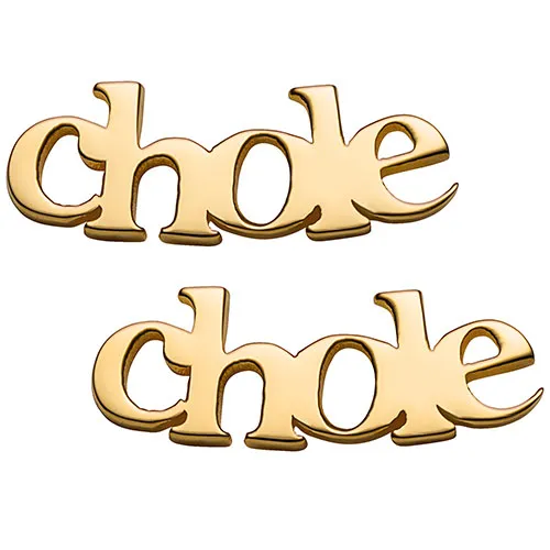 10K Yellow Gold Personalized Name Crawler Button Earring sold by Limoges Jewelry